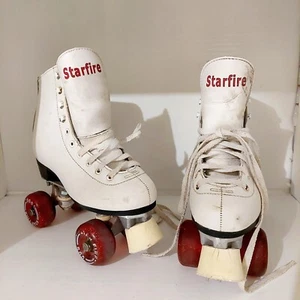 Starfire Roller Skates White Leather Size 38 Retro - Picture 1 of 16