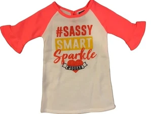 Girls 3T Sweatshirt 3/4 sleeve Sassy Smart Sparkle NEW Diva - Picture 1 of 1