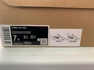 Nike Kyrie 8 GO (GS) 'Orca' Size 7Y Black/White/Menta (DQ8076-001) NEW - Picture 1 of 7