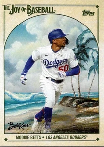 2023 Topps x Bob Ross: The Joy of Baseball #24 Mookie Betts - Imagen 1 de 2