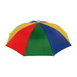 Umbrella Hat Colorful Compact Foldable for Hiking Men Women Beach Walking Gift - Picture 1 of 7