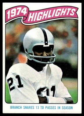 1975 Topps #454 Cliff Branch - Oakland Raiders - HOF - Image 1 of 2