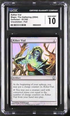 AETHER VIAL Darksteel Foil CGC 10 Gem Mint MTG [Nostalgium] - Image 1 of 2