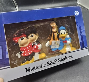 Disney Magnetic Salt & Pepper Shakers Mickey Minnie Donald Goofy Westland - Picture 1 of 9