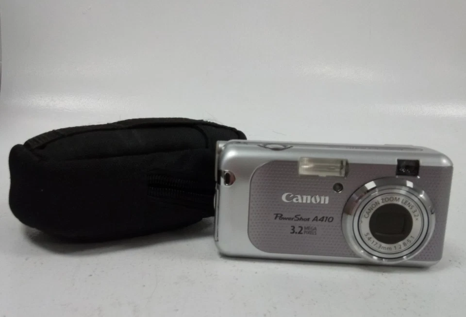 Canon PowerShot A410 Digital Camera 3.2MP with Case - Silver - Image 1 of 4