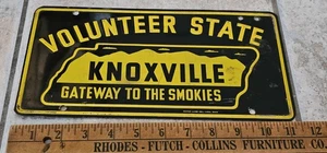 Letrero de refuerzo de matrícula vintage Tennessee Knoxville Volunteer Gateway Smokies - Imagen 1 de 6