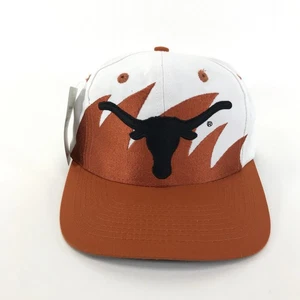 Cappello Berretto Vintage Texas Longhorns Dente di Squalo Snapback Logo 7 RARO NUOVO CON ETICHETTE anni '90 - Foto 1 di 13