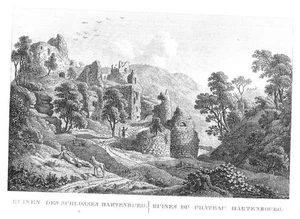 Ruina Hardenburg Bad Dürkheim Renania-Palatinado Grabado En Cobre Roux - Imagen 1 de 1
