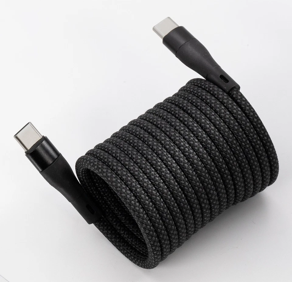 2m USB C 3.2 Kabel E-Marker Chip magnetisch, selbst aufrollend, sehr praktisch - Bild 1 von 4