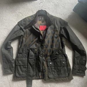 Barbour Christopher Raeburn Snapper Wax Waterproof Belt Polka Jacket Coat UK10  - Picture 1 of 9