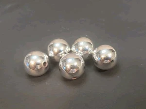 5 cuentas de 15 mm tono plata - Imagen 1 de 5