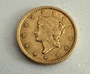 RARE 1853 $1 Gold Type 1 Gold Coin - Picture 1 of 8