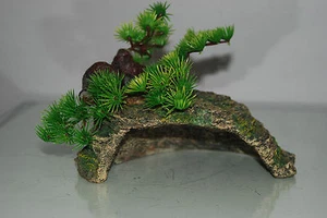 Terrario Bonsai con Roca Cueva Efecto Piedra Decoración 25 x 14 x 15 CM Reptil - Imagen 1 de 5