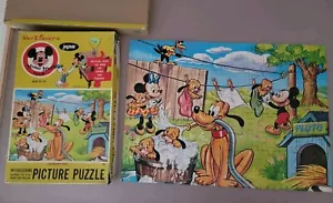 Jaymar Walt Disney Mickey Mouse Club Laundry Day Jigsaw Puzzle 100 Pieces - Picture 1 of 10