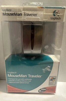 New USB Wired Logitech MouseMan Traveler Mouse(D) - Image 1 of 2