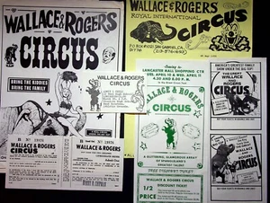 Lote de entradas de contrato de Wallace & Rogers Circus años 70 publicidad con membrete - Imagen 1 de 4