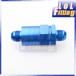 Billet Fuel Filter AN8 AN8 -8AN 30 Micron Filter Blue Aluminum Anodized - Picture 1 of 4