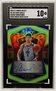 Rookie DENI AVDIJA /99 AUTO RC 2020-21 Panini Select Neon Green Prizm SGC 10 GM - Picture 1 of 11