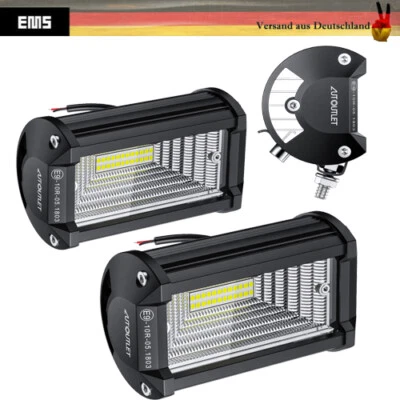 2pcs LED Arbeitsscheinwerfer KFZ 12V 24V Auto Flutlicht Traktor Scheinwerfer 72W - Bild 1 von 4