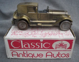 VINTAGE 1974 BANTHRICO 1927 LINCOLN BROUGHAM TOY MODEL CAR BANK w BOX & KEY - Picture 1 of 18