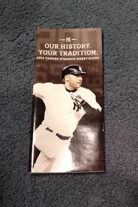 2014 New York Yankee Stadium Derek Jeter Guest Guide Booklet Program SGA - Picture 1 of 1