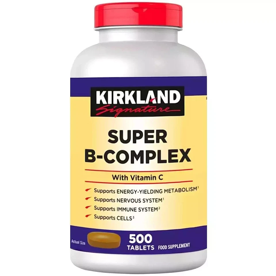 Kirkland Signature Vitamin B Super Complex with VitC Food Supplement 500 Tablets — 第 1/2 张图片