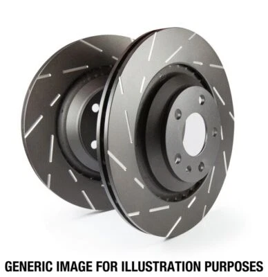 EBC USR1788 Slotted Front Rotors for 2009–2022 Jaguar XKR/XF/XJ/F‑Type - Image 1 of 4