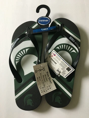 Forever Collectible Michigan State Spartans Team Slipper Unisex Size S 7-8 Cover