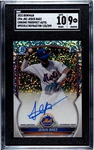 Jesus Baez 2023 Bowman 1° rifrattore maculato automatico /299 SGC 9 St. Louis Cardinals - Foto 1 di 2