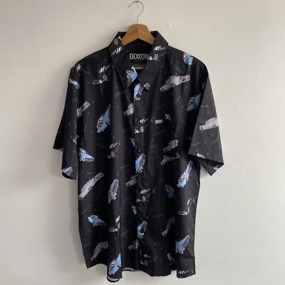 Dixxon The Slab Shirt Mens XL Extra Large Black Button Up Car Cadillac USA - Image 1 of 4