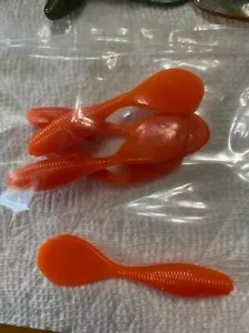 4" Paddle Tail Grub Orange Quantity 5 per bag - Picture 1 of 1