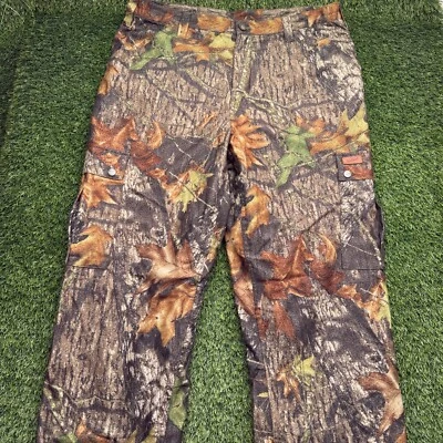 Woolrich Mossy 橡木裤子男式大号尼龙衬里货物狩猎户外 — 第 1/4 张图片