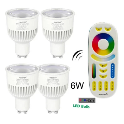 GU10 6W LED Lampe RGBW RGB+CCT Birne Glühbirne Strahler Mi Light / MIBOXER AC - Bild 1 von 4
