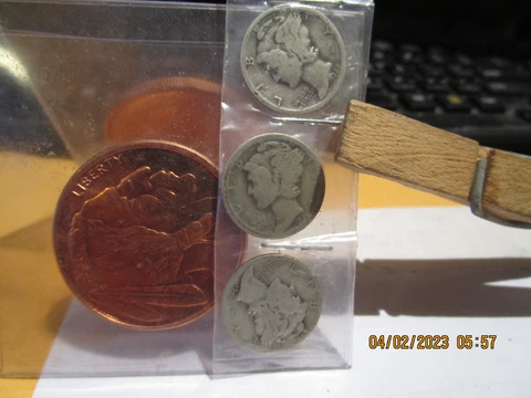1927 P-D-S Mercury Dimes  F+/VG /VG+ Cover