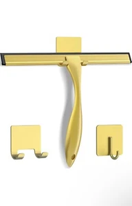 Stainless Steel Shower Squeegee for Glass Doors, Mirrors, Tiles & Windows - Picture 1 of 7