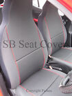 TO FIT A KIA RIO, CAR SEAT COVERS, CHARCOAL GREY + RED BEADING