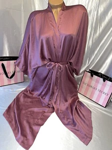 Victorias Secret Satin Robe 3/4 Length Begonia BEAUTIFUL! M/L - Picture 1 of 1