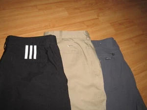 ADIDAS NIKE EDDIE BAUER Casual Golf Pants Lot Of {3} Pair Men's 36 X 30 Excellen - Picture 1 of 10