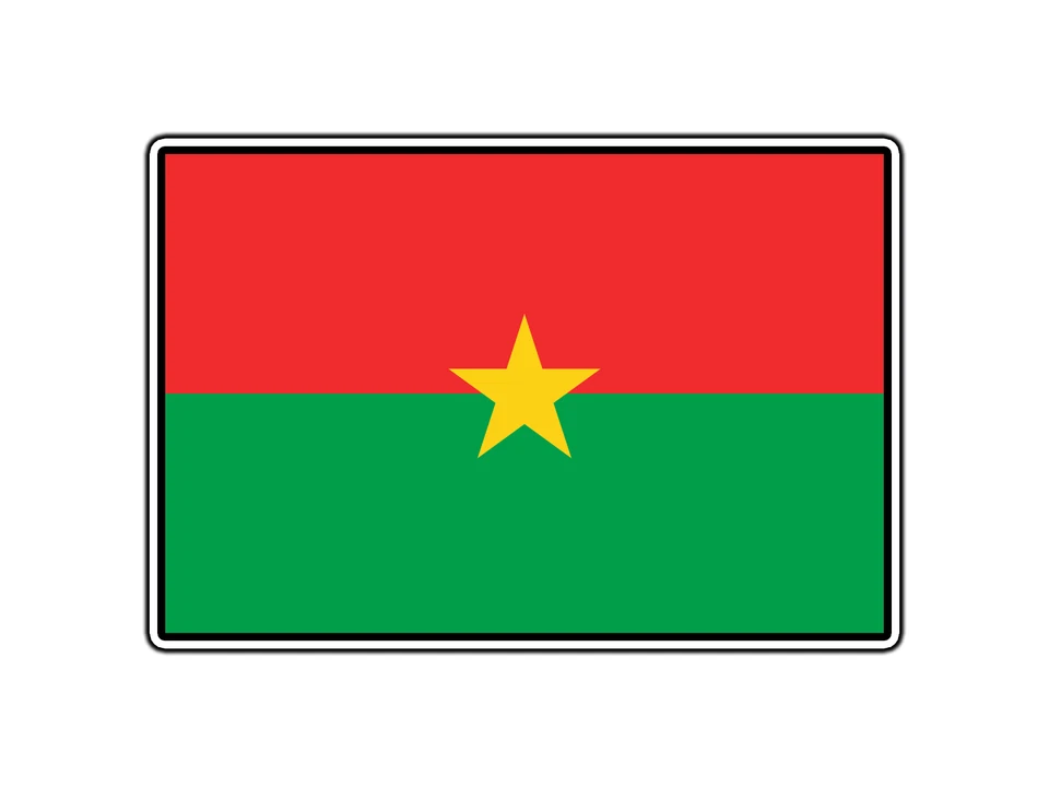 Burkina Faso Flag World Country Sticker Waterproof Vinyl Decal DieCut Car Laptop Foto 1 de 1