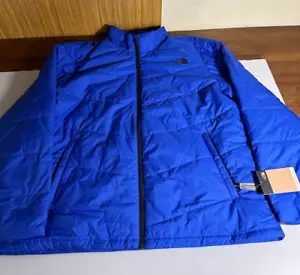 The North Face Men’ Royal Blue Long Sleeve Mock Neck Full-Zip Puffer Jacket XXL - Picture 1 of 8