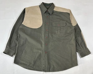Orvis olivfarbenes Canvas Farbblock verstärktes Schießhemd Herren Größe Large - Bild 1 von 13