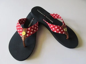 Tommy Hilfiger TWCANARR2-C Flip Flop blau mit rot-weißem Stoffriemen neu - Bild 1 von 4