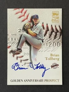2001 TOPPS GOLDEN ANNIVERSARY PROSPECT BRIAN TOLLBERG AUTO #GAA-BT (CARDKAST) - Picture 1 of 2