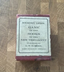 Antique Memory Gems Game of Books of the New Testament, G W Harden, Chicago - Picture 1 of 10