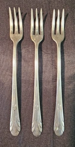 Menge 3 JB Monroe Silver Co. Brandon Muster Garnelen/Cocktail Gabeln nur - Bild 1 von 7
