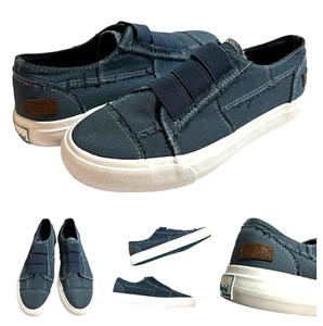 Blowfish Malibu MAURA Sneaker Shoes Womens Sz 5.5 M Steel Blue Canvas NEW No Box - Picture 1 of 16