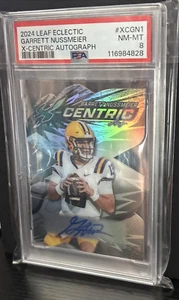 Garrett Nussmeier 24 Leaf Eclectic Auto X-Centric Die-Cut Prismatic /10 PSA 8 - Picture 1 of 6