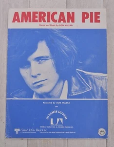 Don Mclean - Américain Pie Vintage Feuille Musique Livre Guitare Chords Lyrics - Imagen 1 de 3