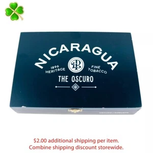 Nicaragua The Oscuro Robusto Empty Wood Cigar Box 8.75" x 6" x 2" - Picture 1 of 12