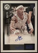 Jordan Burns 2021-22 Panini Chronicles Draft Picks #SR-JBU Auto RC Blue /75